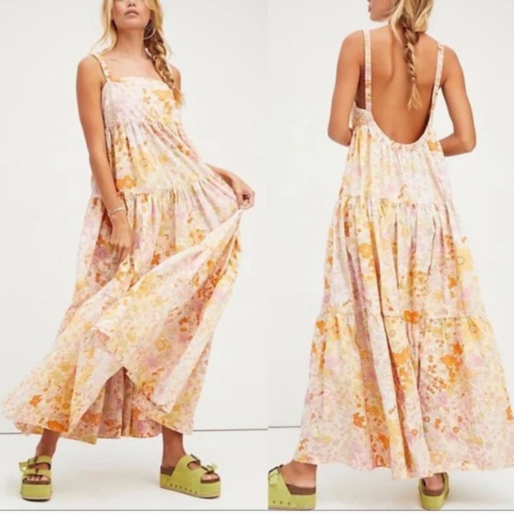 NWT Free People Park Slope Floral Maxi Dress